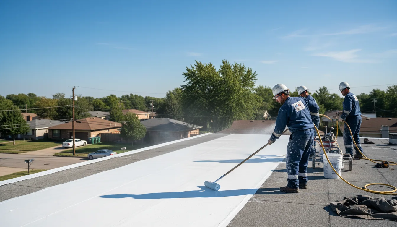 Commercial roof coating in Amesville, OH near me